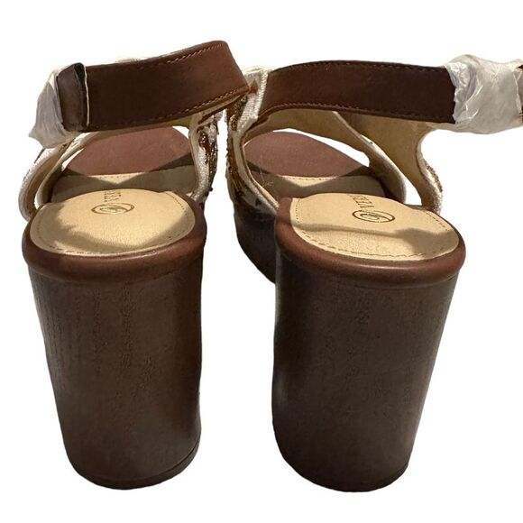 Versona Embroidered and Beaded Platform Sandals Size 8 NWOB - Picture 12 of 14